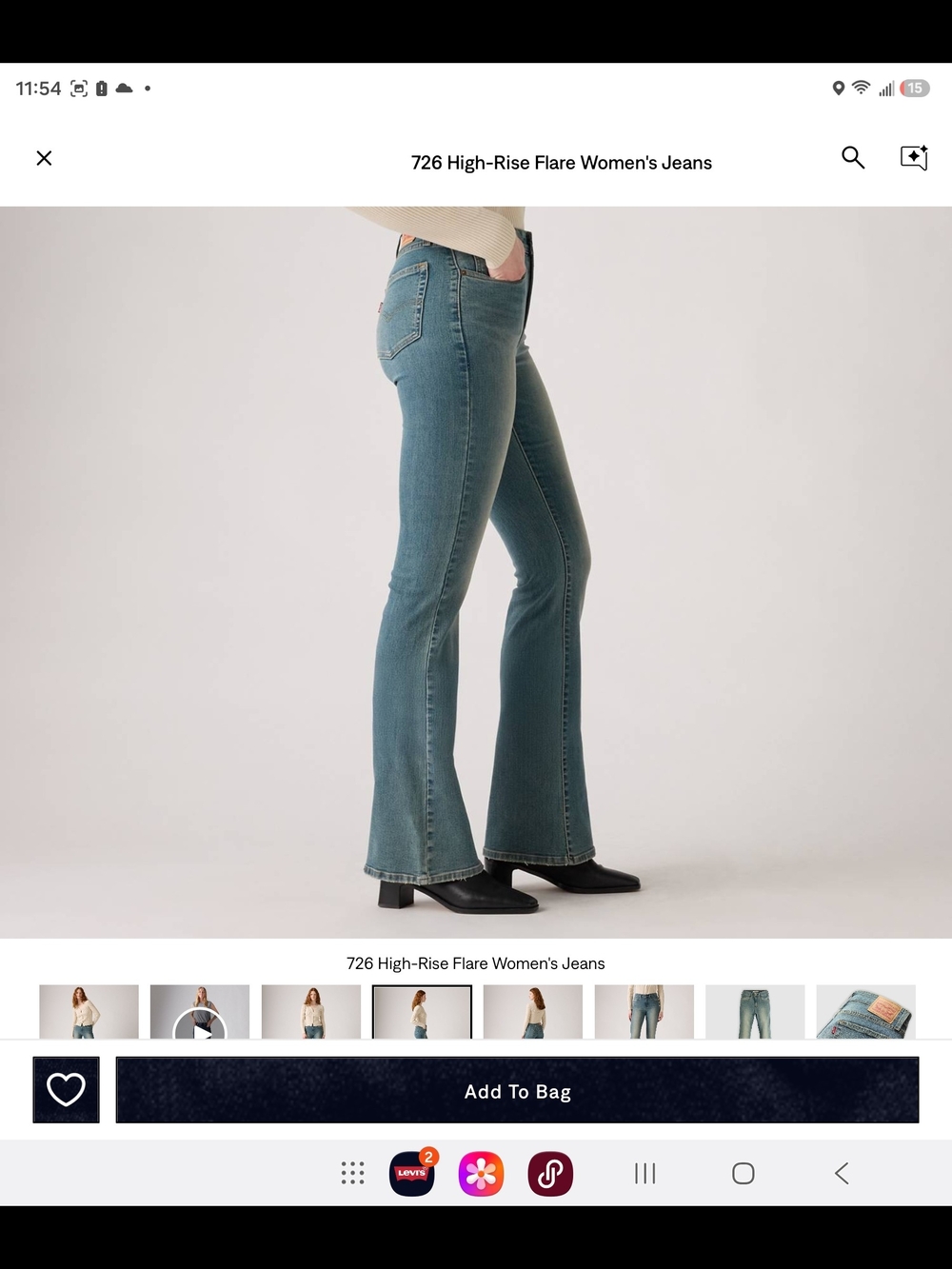 Levi's 726 High-Rise Flare Jeans - Space Odyssey-midium Wash